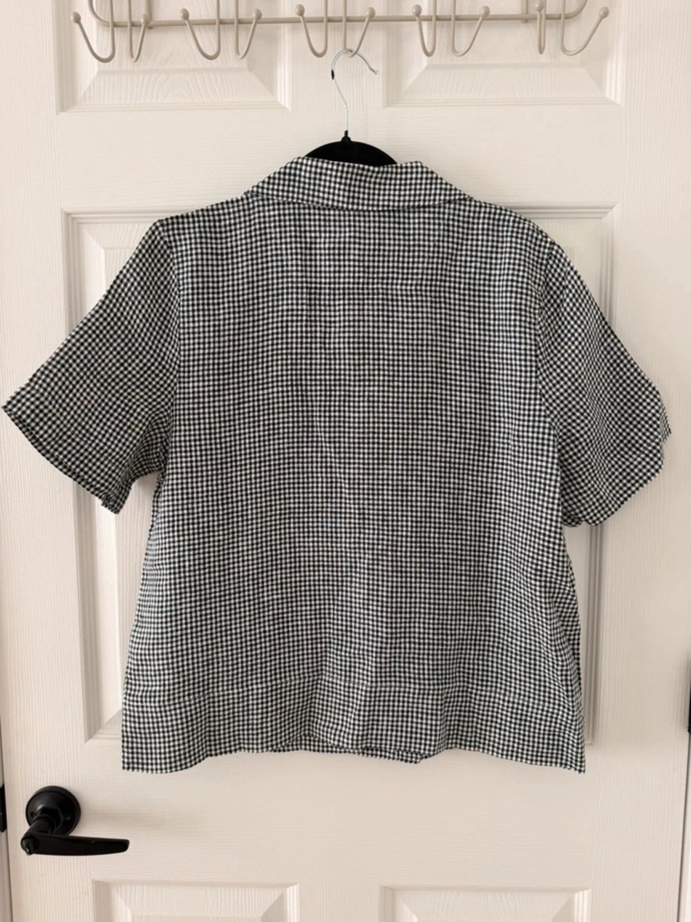Quince Black and White Gingham Button-Down Shirt - Picture 4 of 4